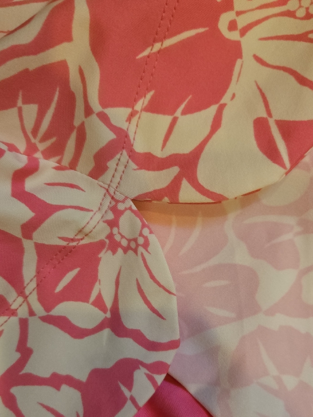 Island Collection Stella Parker Pink/White Tropical Print Skort - Picture 6 of 8